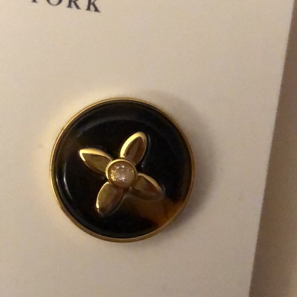 Kate Spade Gold Tone & Faux Tortoise Breeze Along Round Stud Earrings NWT - Picture 9 of 12